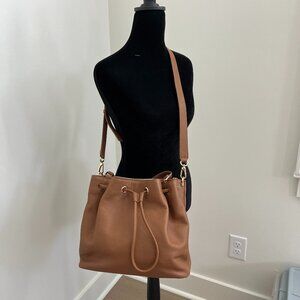 Women's Bucket Style Purse, Pebbled Leather